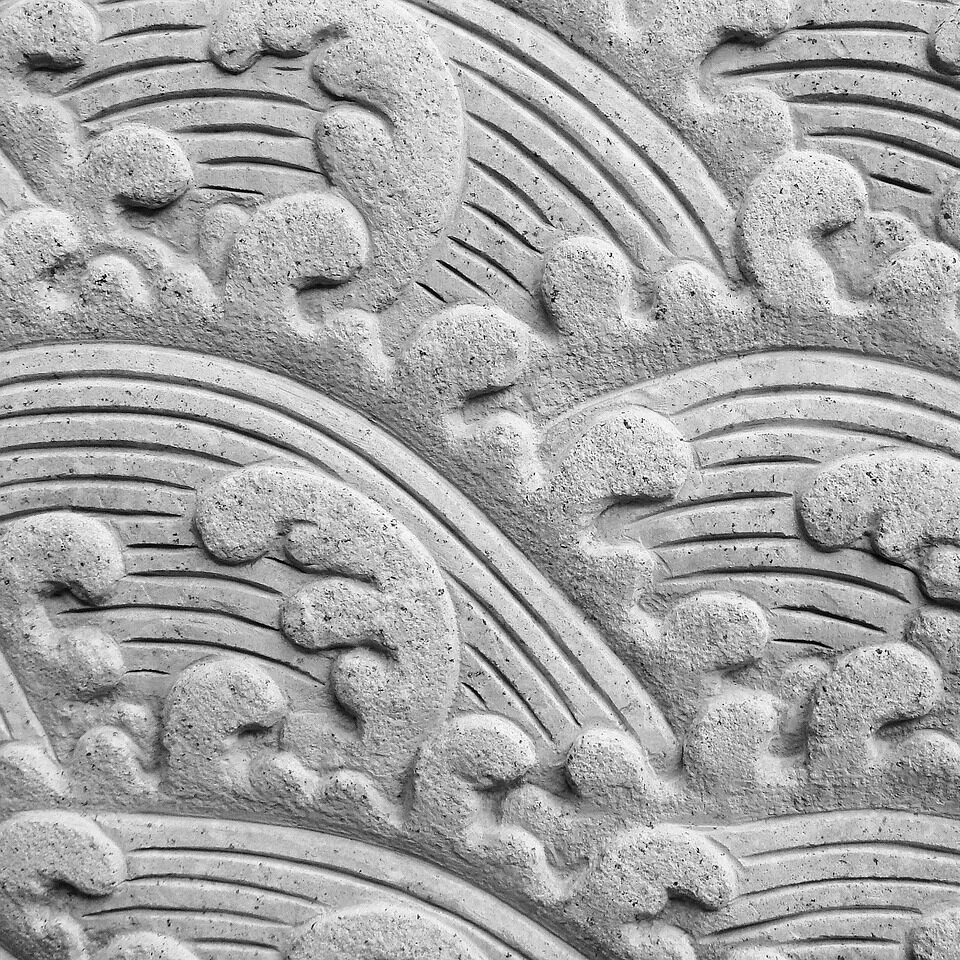 fresco, waves, stone, carving, rock, ornament, gray rock, gray wave, gray stone, gray waves, waves, waves, waves, waves, stone, stone, stone, stone, stone, carving, carving, carving, rock, rock, ornament