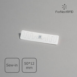 RFID Laundry Label Sew-In UHF UCODE9 50×12mm