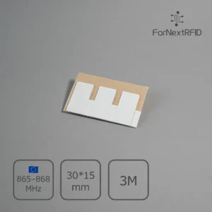 On-Metal RFID Label 30×15mm |Monza R6-P | ETSI 865–868 MHz | Roll of 800 pcs
