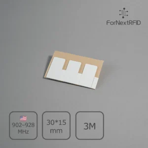 On-Metal RFID Label 30×15mm | Monza R6-P | FCC 902–928 MHz | Roll of 800 pcs