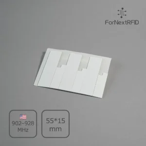 On-Metal RFID Label 55×15mm | Monza R6-P | FCC 902-928 MHz | Roll of 500 pcs
