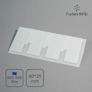 On-Metal RFID Label 60×25mm | Monza R6-P | ETSI 865–868 MHz | Roll of 500 pcs