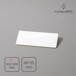 Tamper-Evident On-Metal RFID Label 60×25mm | UCODE 8 | FCC 902-928 MHZ | Roll of 500 pcs