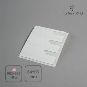 On-Metal On-Liquid RFID Label 64×6mm | NXP UCODE8 | FCC 902-928 MHz | Roll of 500 pcs