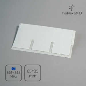 On-Metal RFID Label 65×35mm | Monza R6-P | ETSI 865–868 MHz | Roll of 400 pcs