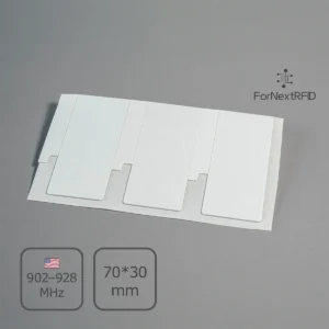On-Metal RFID UHF Label 70×30mm | MR6P | FCC 902–928 MHz | Roll of 500 pcs