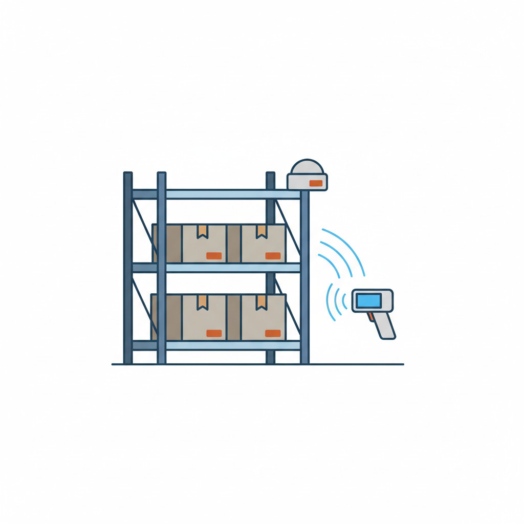 RFID warehouse illustration
