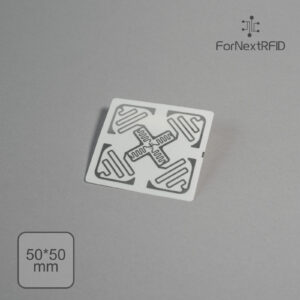 UHF RFID Label 50×50mm | Impinj Monza® 4QT | Omni-Directional White Label