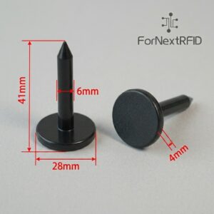 RFID Nail Tag 28×41mm | ABS Ultrasonic Tag | HF or UHF Chip Options