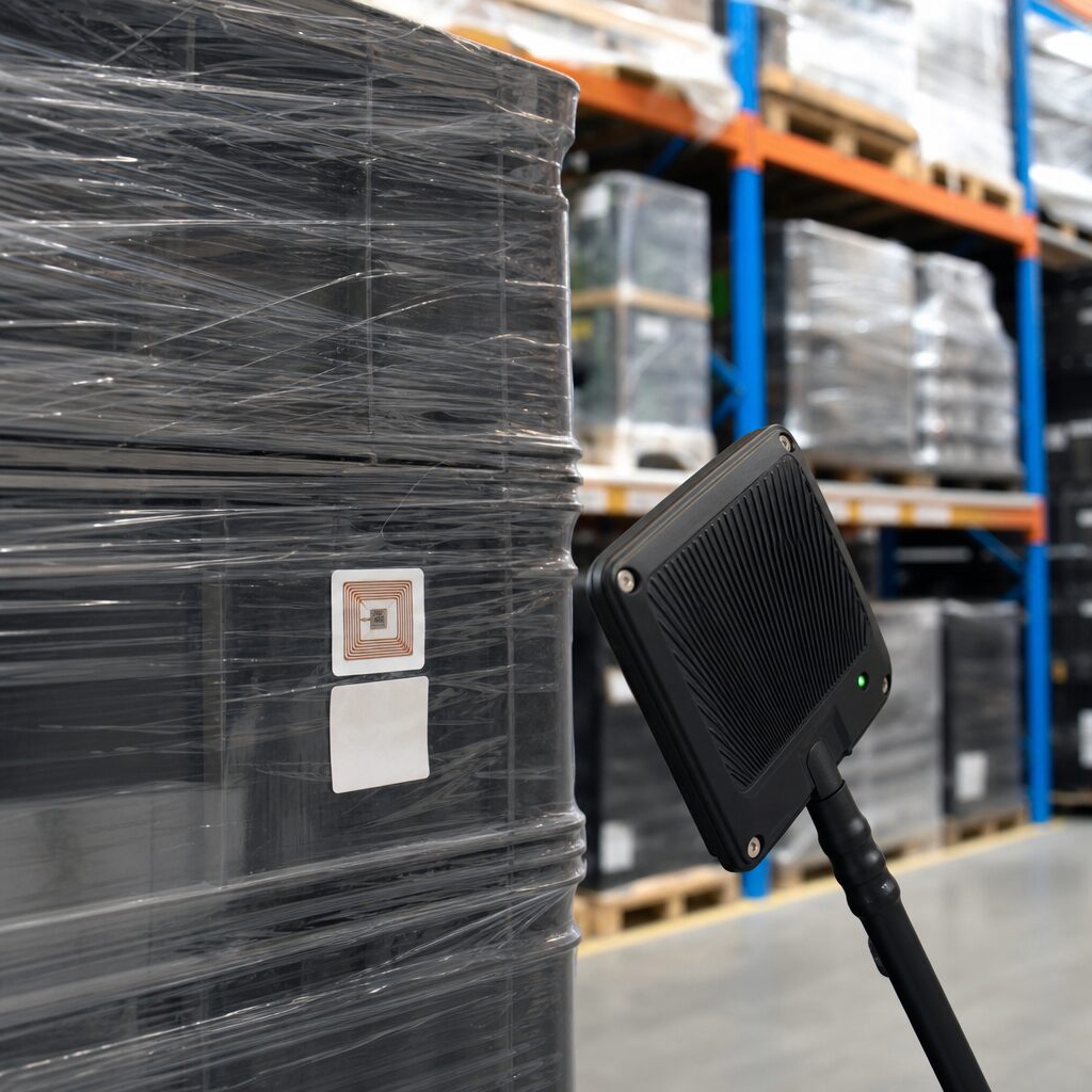 RFID antennas installed in an industrial harsh environment