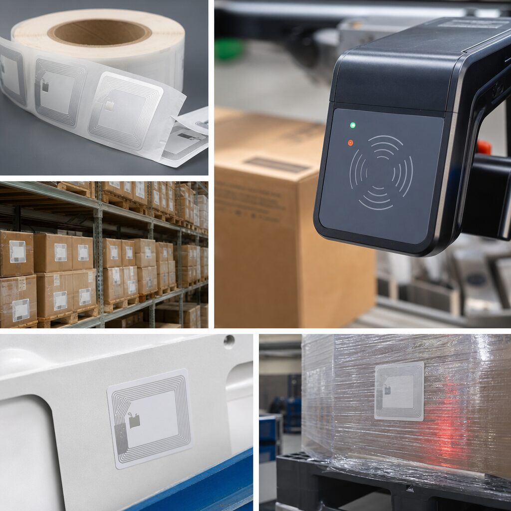 Comparison of different RFID tag types used in manufacturing asset tracking