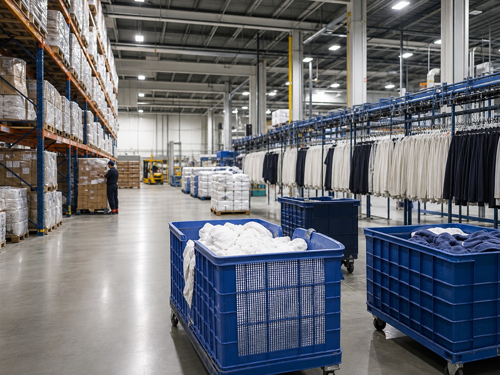 RFID and barcode inventory workflow in a warehouse