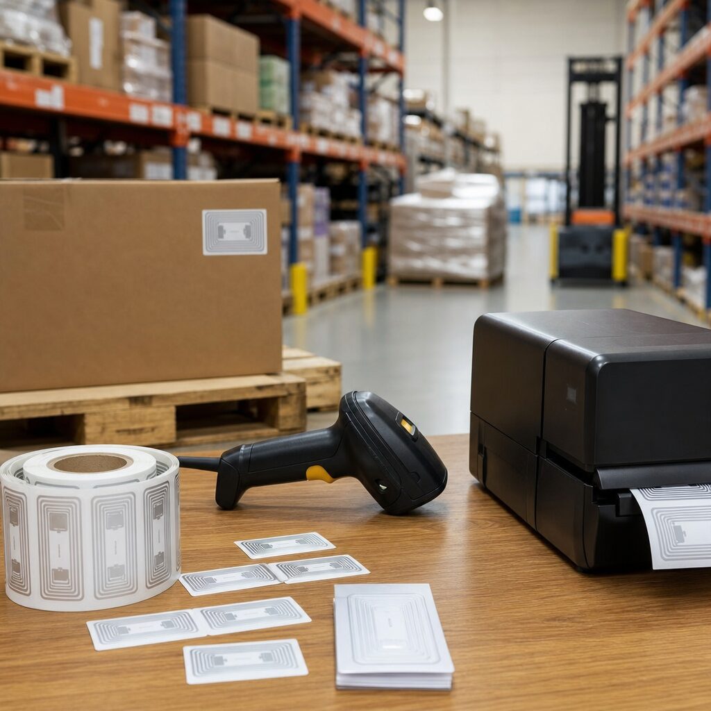 RFID tag encoding process in a manufacturing environment
